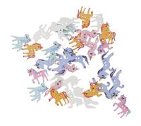 Alipis Holzknöpfe Pferd 100 Stück Bunte Cartoon Pferde Knöpfe Poliert zum Nähen und Basteln Selbstgemacht Kleidung Zubehör für Mode