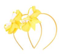 Alipis Kinder Haarreifen 2 Stück Schleifen Stirnband Gelb Stoff Party Haarschmuck Mädchen Festlich