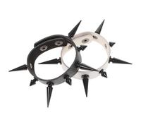 Alipis Lederarmbänder Pu Leder für Damen und 2 Stück mit Spitzen Nieten Modischer Punk Stil für Riegel und Coole Outfits