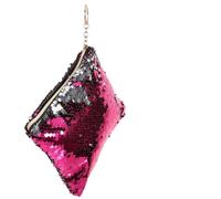 Alipis Pailletten Kosmetiktasche Damen Kleine Münzaufbewahrungstasche mit Reißverschluss Rosé Silber Strapazierfähige Handtasche für Alltag und Party