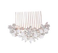 Alipis Perlen-haarkämme Roségold Hochzeit Kopf-schmuck Braut Haarschmuck Modischer Haar-kamm für Damen Eleganter Haaraccessoire für Feiern