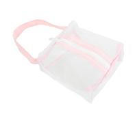 Alipis Transparente Rosafarbene Kosmetiktasche aus Atmungsaktivem Meshgewebe Multifunktionale Aufbewahrung für Reise und Pflegeprodukte Kompakter Make Up Organizer mit Reißverschluss