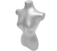 Alipis Weibliche Schaufensterpuppe Halbfigur aus PVC Silberfarben Praktisches und Stilvolles Retail Mannequin zum Schutz der Kleidung bei Präsentation im Geschäft