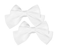 Alipis Weiße Schleifen Schuhclips 2 Stück Stoffschleifen Abnehmbar für Braut Hochzeit Bankett und Festliche Anlässe Damen Schuhdekoration
