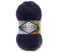 Alize 100 g Burcum Klasik Wolle (Dunkelblau (58))