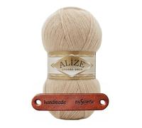 ALIZE 100g Angora Gold 524 beige Premium Wolle flauschig leicht für Tücher Schals Pullover Cardigans und Accessoires mit mySearose Label