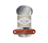 ALIZE 100g Diva Batik 1900 Premium Wolle seidiger Farbverlauf für Sommermode Tücher und elegante Accessoires mit mySearose Label