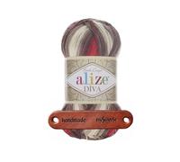 ALIZE 100g Diva Batik 4574 Premium Wolle seidiger Farbverlauf für Sommermode Tücher und elegante Accessoires mit mySearose Label