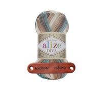 ALIZE 100g Diva Batik 4603 Premium Wolle seidiger Farbverlauf für Sommermode Tücher und elegante Accessoires mit mySearose Label