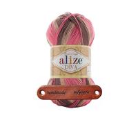 ALIZE 100g Diva Batik 7829 Premium Wolle seidiger Farbverlauf für Sommermode Tücher und elegante Accessoires mit mySearose Label