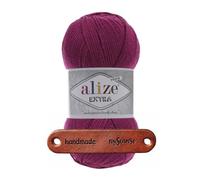 ALIZE 100g Extra 48 Dark Fuchsia Premium Wolle weiches Strickgarn für Accessoires Hausschuhe und kreative Wohlfühlprojekte mit mySearose Label