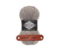ALIZE 100g Superlana Midi 152 Beige Melange Premium Wolle kuscheliges Wintergarn für Stricken und Häkeln Kleidung und Accessoires mit mySearose Label