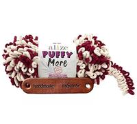 ALIZE 150g Puffy More 6271 Premium Wolle kuscheliges Schlaufengarn für Wendemotive ohne Nadeln schnell gestrickt für Kissen und Decken mit mySearose Label