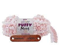 ALIZE 150g Puffy More 6272 Premium Wolle kuscheliges Schlaufengarn für Wendemotive ohne Nadeln schnell gestrickt für Kissen und Decken mit mySearose Label