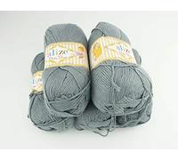Alize 5 x 100g Strickgarn Baby Best Uni, Antipilling türkische Wolle (119)