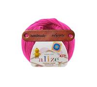 ALIZE 50g COTTON GOLD HOBBY NEW 149 FUCHSIA Premium Wolle angenehm weich für Amigurumi Kinderoutfits und Accessoires hautfreundlich pflegeleicht mit mySearose Label