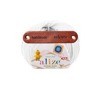 ALIZE 50g COTTON GOLD HOBBY NEW 55 WHITE Premium Wolle angenehm weich für Amigurumi Kinderoutfits und Accessoires hautfreundlich pflegeleicht mit mySearose Label