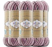 Alize 5x 100g Superwash Artisan Türkische Premium Sockenwolle Wolle 75% SW Wool - 25% Polyamide Handstrickgarne Yarn Garn Strickgarn Socken Weich (9011)