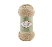 Alize Alpaka Royal Alpaca Wollmischung (30% Alpaka, 15% Wolle) Weiches, warmes, leichtes Garn zum Stricken, Häkeln von Pullovern, Schals & Strickjacken - 5 Knäuel - (262-Camel)