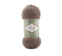 Alize Alpaka Royal Alpaca Wollmischung (30% Alpaka, 15% Wolle) weiches, warmes, leichtes Garn zum Stricken, Häkeln von Pullovern, Schals & Strickjacken - 1 Knäuel - (688-Braun)