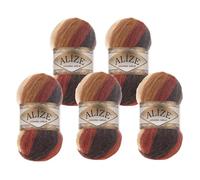 Alize Angora Gold Batik 5 x 100g Farbverlaufsgarn 20% Wolle Winterwolle Häkelgarn mehrfarbig Farbwahl