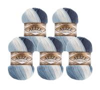 Alize Angora Gold Batik 5 x 100g Farbverlaufsgarn 20% Wolle Winterwolle Häkelgarn mehrfarbig Farbwahl