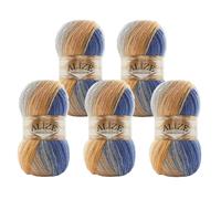 Alize Angora Gold Batik 5 x 100g Farbverlaufsgarn 20% Wolle Winterwolle Häkelgarn mehrfarbig Farbwahl