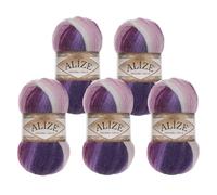 Alize Angora Gold Batik 5 x 100g Farbverlaufsgarn 20% Wolle Winterwolle Häkelgarn mehrfarbig Farbwahl