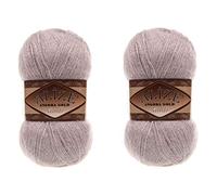 Alize Angora Gold Simli 5% Metallic, 20% Wolle, 75% Acryl, 2 Knäuel, 200 g, 1100 Yds, Garn, Häkelspitze, Handstricken, türkisches Garn (163 Rose Grey)
