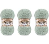 Alize Angora Goldgarn, 20% Wolle, 80% Acryl, 3 Skn, 300 g, 1805 Yds Faden, Häkelspitze, Handstricken, türkisches Garn (515-grüne Mandel)