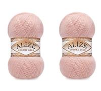 Alize Angora Goldgarn, 20 % Wolle, 80 % Acryl, weiches Garn, Häkeln, 200 g, 1204 m, Spitze, Handstricken, türkisches Garn (161 Puder)