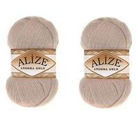 Alize Angora Goldgarn, 20 % Wolle, 80 % Acryl, weiches Garn, Häkeln, 200 g, 1204 m, Spitze, Handstricken, türkisches Garn (506 Stone)