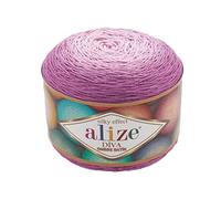Alize Diva Ombre Batik Seidiger Effekt 100% Mikrofaser Acryl Garn Häkelkunst Spitze Handwerk 1 Skn 250 g 957 Yds Handstrickgarn (7244)