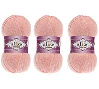 Alize Goldgarn aus 55 % Baumwolle und 45 % Acryl, 3 Knäuel, 300 g, 1082 yds Strickgarn (393)