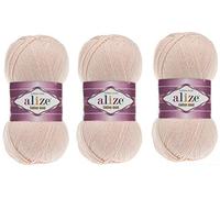 Alize Goldgarn aus 55 % Baumwolle und 45 % Acryl, 3 Knäuel, 300 g, 1082 yds Strickgarn aus Acryl (382)
