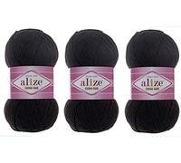 Alize Goldgarn aus 55 % Baumwolle und 45 % Acryl, 3 Knäuel, 300 g, 1082 yds Strickgarn aus Acryl (60)