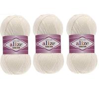 Alize Goldgarn aus 55 % Baumwolle und 45 % Acryl, 3 Knäuel, 300 g, 1082 yds Strickgarn aus Acryl (62)