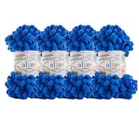 Alize Puffy Baby Big Loop Decke Garn, 100 % Micropolyester, weiches Garn, 400 g, 39 Yds (141 Königsblau)