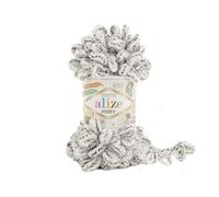 Alize Puffy Baby Deckengarn, 5 Knäuel, 500 g, 45 m, 100 % Micropolyester, weiches Garn, Babydecke, Garn, Handstrickgarn, Super Chunky Bulky Woven Worested Yarn (686)