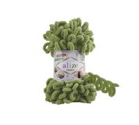 Alize Puffy Baby-Deckengarn, 5 Knäuel, 500 g, 45 m, 100 % Mikropolyester, weiches Garn, Babydeckengarn, Handstrickgarn, super grob, sperrig, gewebtes Kammgarn (485)