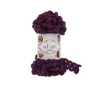 Alize Puffy Baby-Deckengarn, 5 Knäuel, 500 g, 45 m, 100 % Mikropolyester, weiches Garn, Babydeckengarn, Handstrickgarn, super grob, sperrig, gewebtes Kammgarn (111)