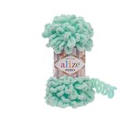 Alize Puffy Baby-Deckengarn, 5 Knäuel, 500 g, 45 m, 100 % Mikropolyester, weiches Garn, Babydeckengarn, Handstrickgarn, super grob, sperrig, gewebtes Kammgarn (19)