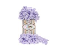 Alize Puffy Baby Deckengarn, 5 Knäuel, 500 g, 50 m, 100 % Micropolyester, weiches Garn, Babydecke, Garn, Handstrickgarn, Super Chunky Bulky Woven Worested Yarn (146)