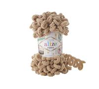 Alize Puffy Baby Deckengarn, 5 Knäuel, 500 g, 50 m, 100 % Micropolyester, weiches Garn, Babydecke, Garn, Handstrickgarn, Super Chunky Bulky Woven Worested Yarn (262)