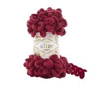 Alize Puffy Baby Deckengarn, 5 Knäuel, 500 g, 50 m, 100 % Micropolyester, weiches Garn, Babydecke, Garn, Handstrickgarn, Super Chunky Bulky Woven Worested Yarn (107)