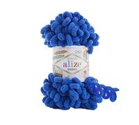 Alize Puffy Baby Deckengarn, 5 Knäuel, 500 g, 50 m, 100 % Micropolyester, weiches Garn, Babydecke, Garn, Handstrickgarn, Super Chunky Bulky Woven Worested Yarn (141)