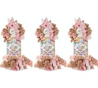 Alize Puffy Color Baby Deckengarn, 300 g, 100 % Micropolyester, weiches Garn, Handstrickgarn, sehr grob, sperrig, gewebtes Wollgarn (6046)