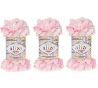 Alize Puffy Color Baby Deckengarn, 300 g, 100 % Micropolyester, weiches Garn, Handstrickgarn, sehr grob, sperrig, gewebtes Wollgarn (5863)