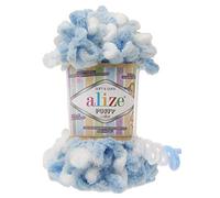 Alize Puffy Color Babydeckengarn, 400 g, 100 % Mikropolyester, weiches Garn, Handstrickgarn (5865)