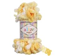 Alize Puffy Color Babydeckengarn, 400 g, 100 % Mikropolyester, weiches Garn, Handstrickgarn (5921)